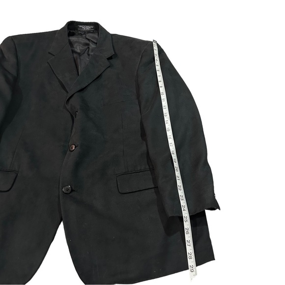 Bert Pulitzer Supra Suede Men Charcoal Grey 3 Button Suit Jacket Sz 46R Soft EUC - Picture 16 of 16